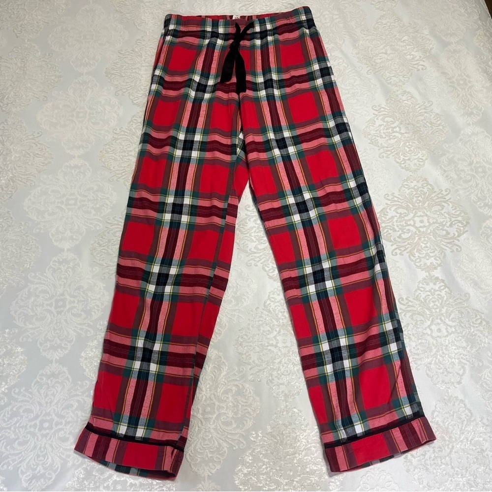 Victorias Secret Red Plaid Pajama Pants With Pockets Size Small